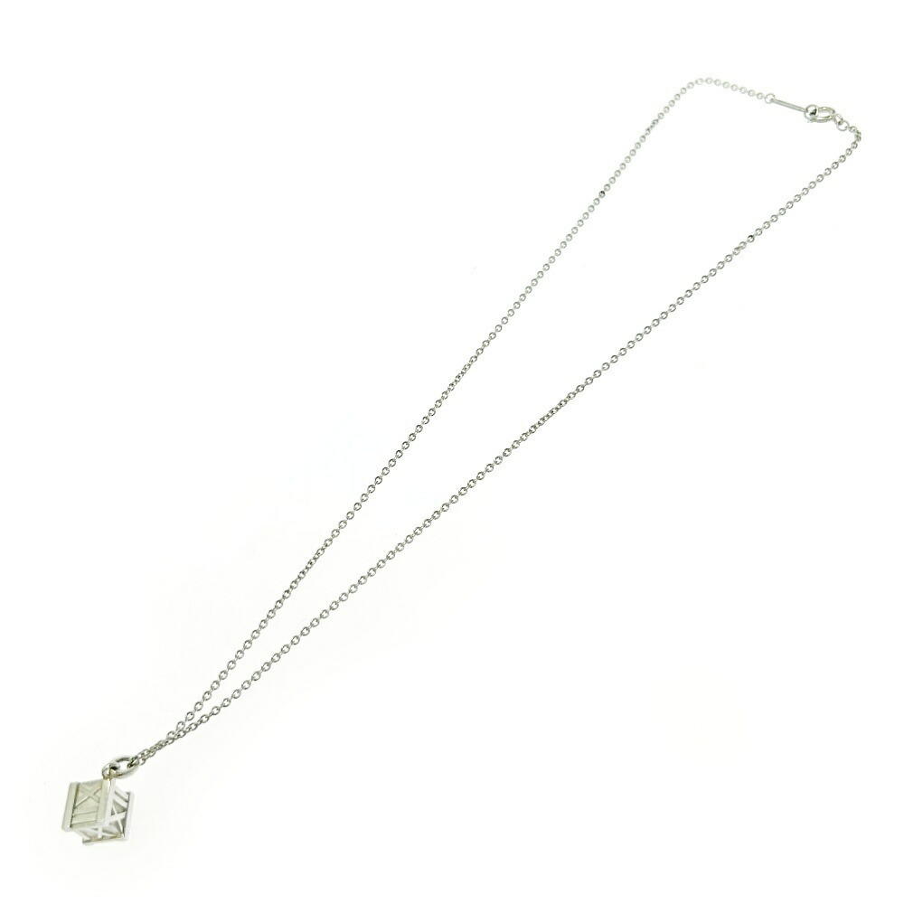 TIFFANY Co Silver Atlas Cube Necklace